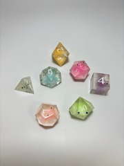 Glow in the dark Frogs set of 7 Dice